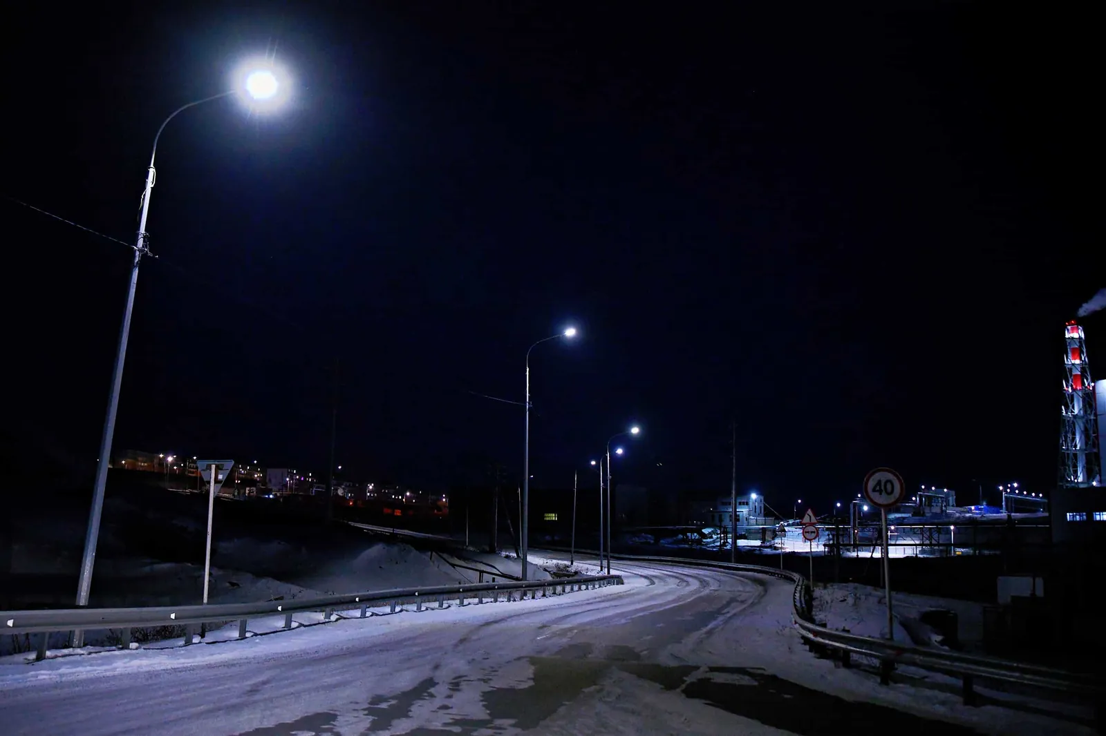 Новое уличное освещение в Анадыре
